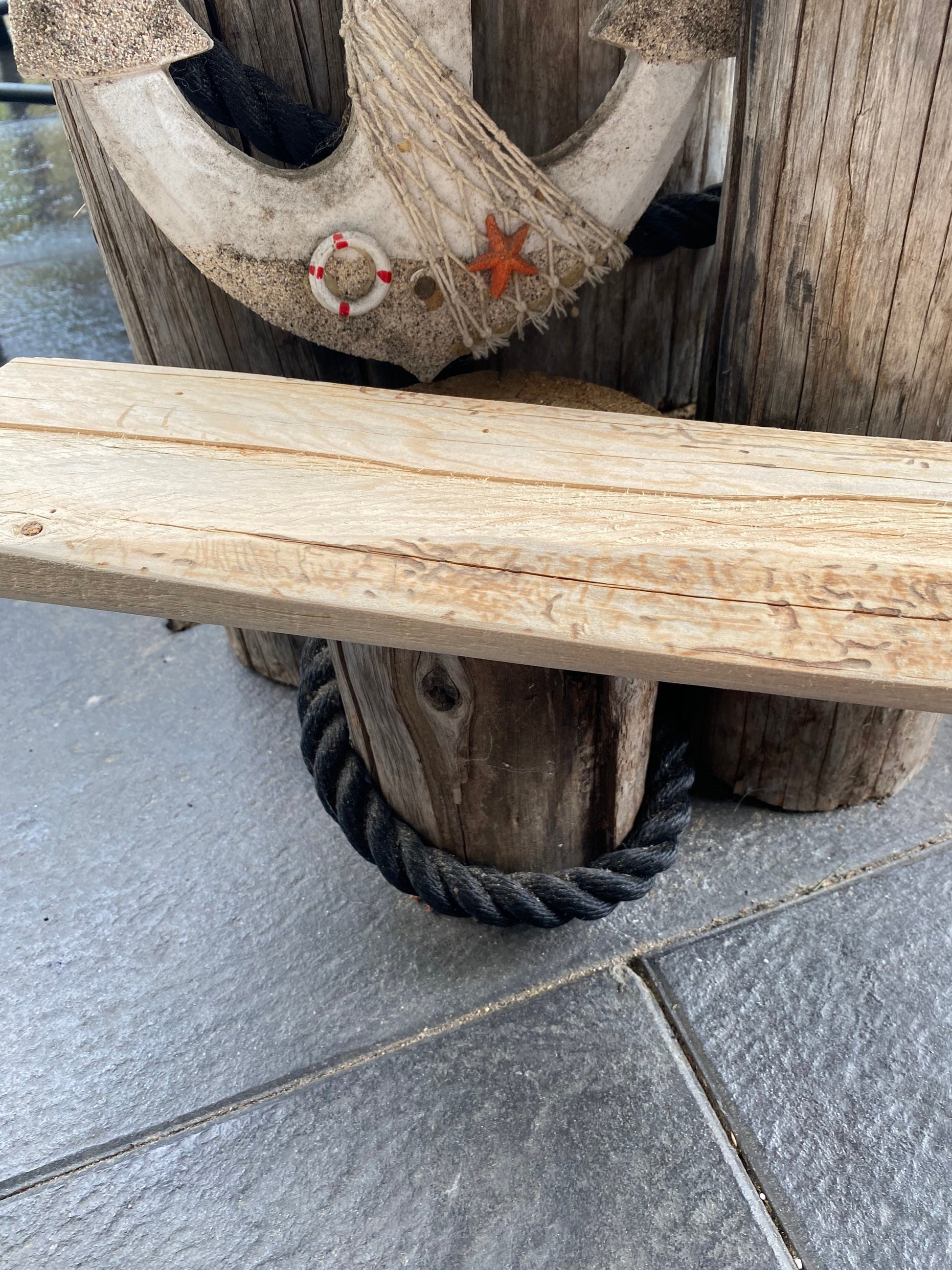 Liegeplatz Schild Holz | rustikales Wandschild 33×9 cm | maritimes Dekoschild shabby | handgemacht