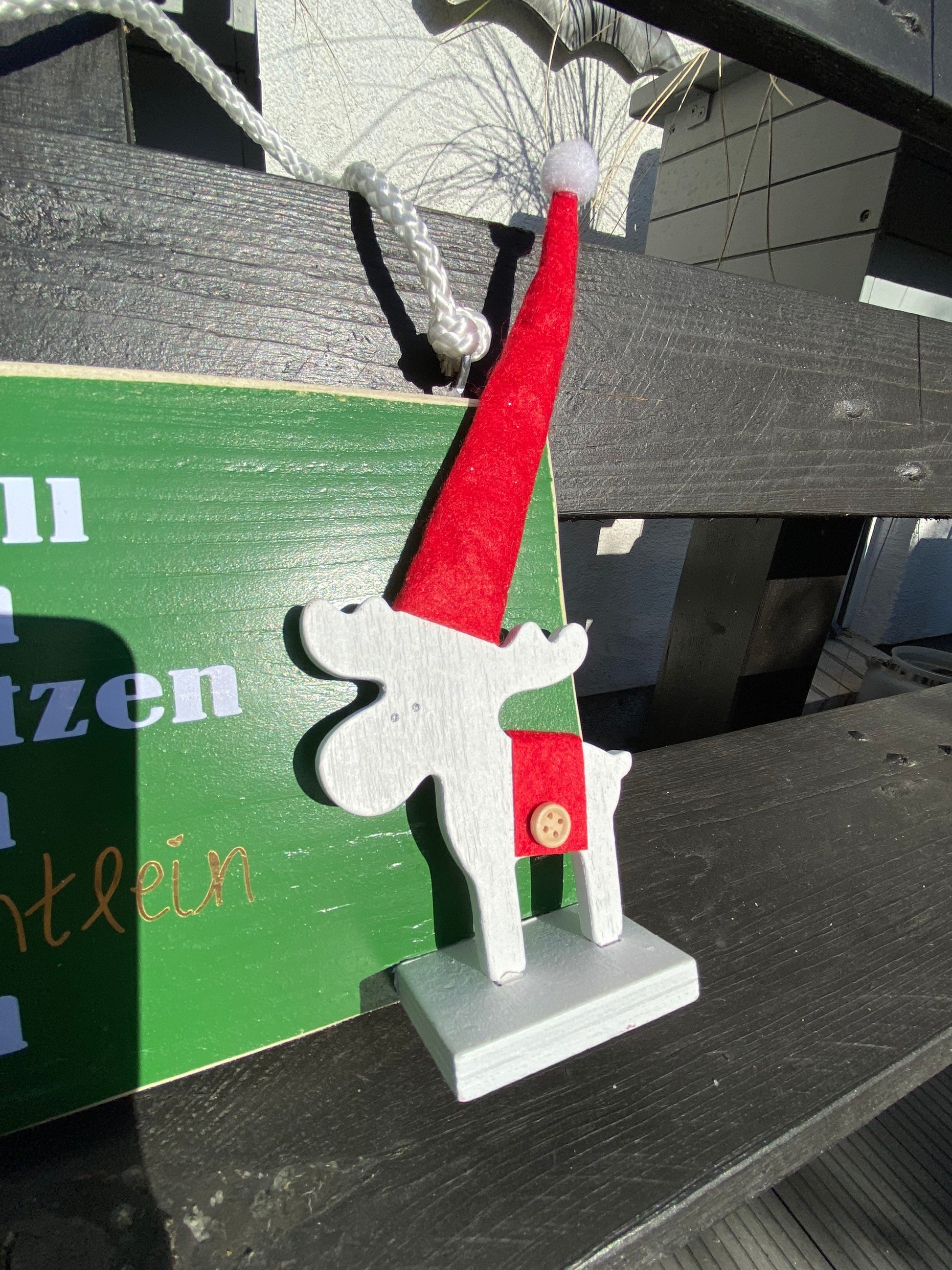 Weihnachtsdeko Holzschild – Wandschild ‚Frohe Weihnachten‘ | Rustikal und Handgemacht, Holz Geschenk & Wanddeko