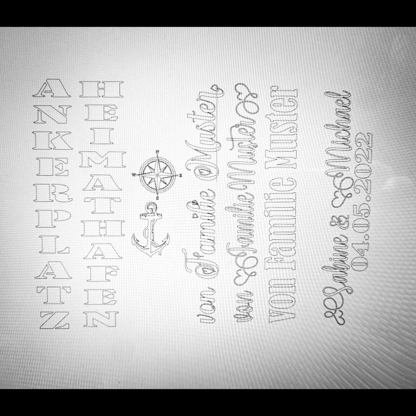 Heimathafen Holzsäule 80 cm – maritime Holzdeko personalisiert | Geschenk Hochzeit & Einzug | Gartendeko mit Namen + Koordinaten