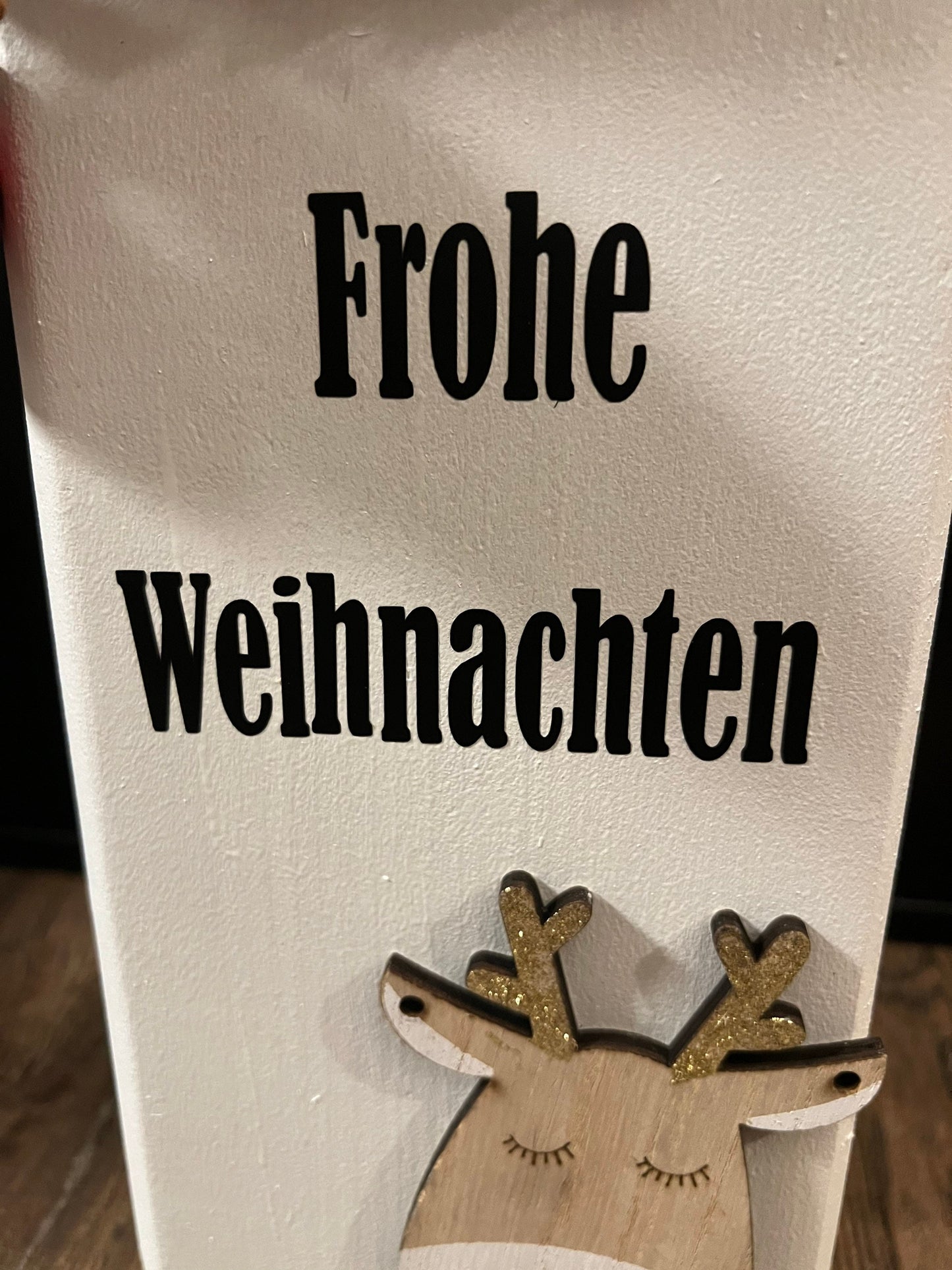 Weihnachtlicher Holzpoller ‚Christkind Säule‘ – Rustikale Weihnachtsdeko 27 cm | Festliche Säule für Haus & Garten“