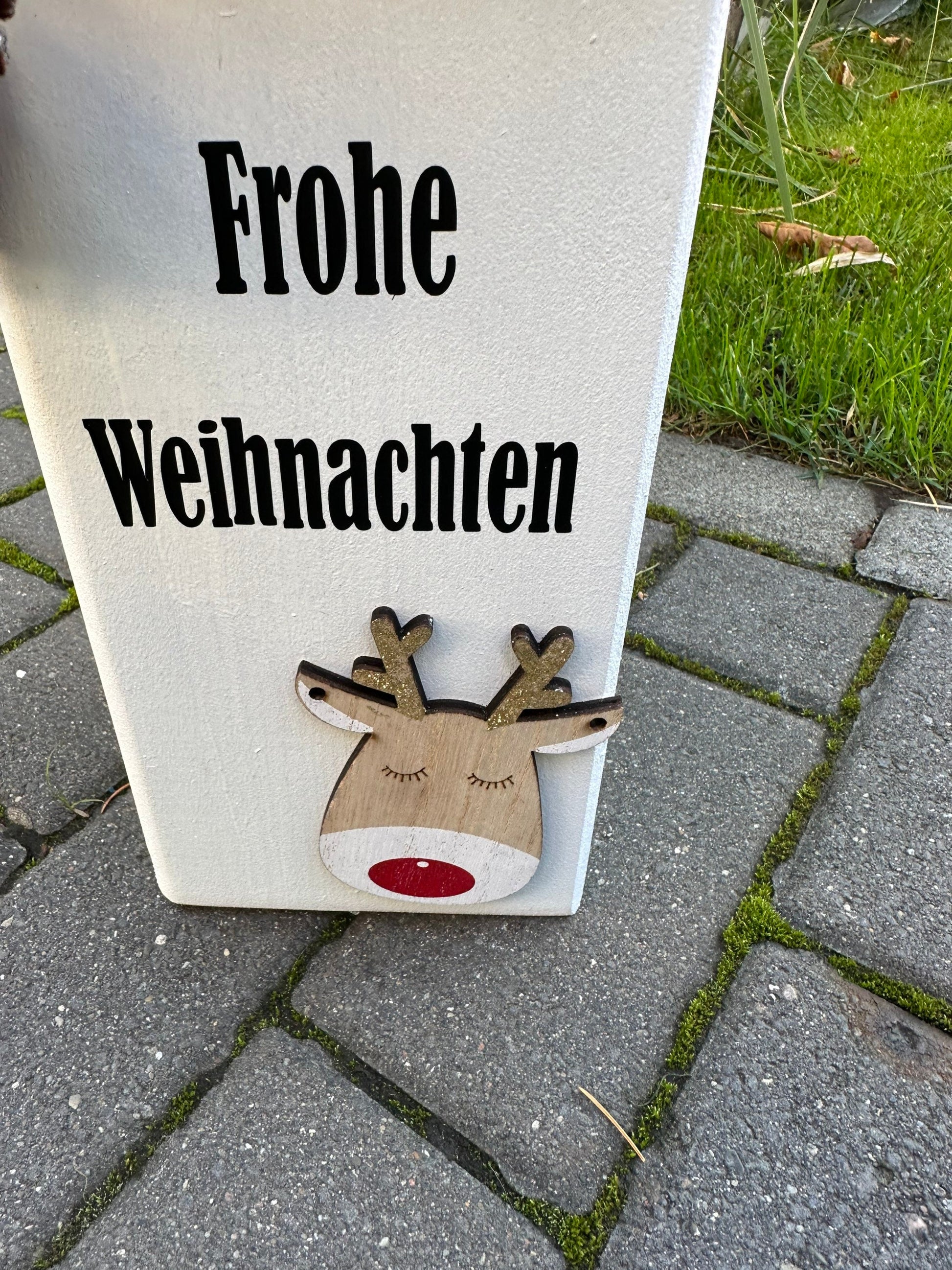 Weihnachtlicher Holzpoller ‚Christkind Säule‘ – Rustikale Weihnachtsdeko 27 cm | Festliche Säule für Haus & Garten“