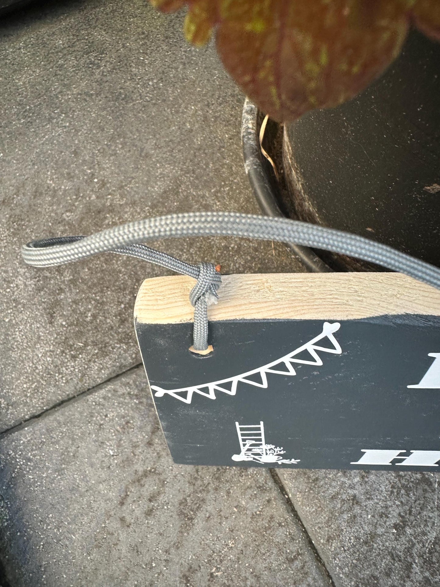 Home Sweet Home Holzschild | Rustikales Wandschild Shabby Chic | Handgemachtes Holz Deko-Schild für Zuhause, Garten & Eingangsbereich