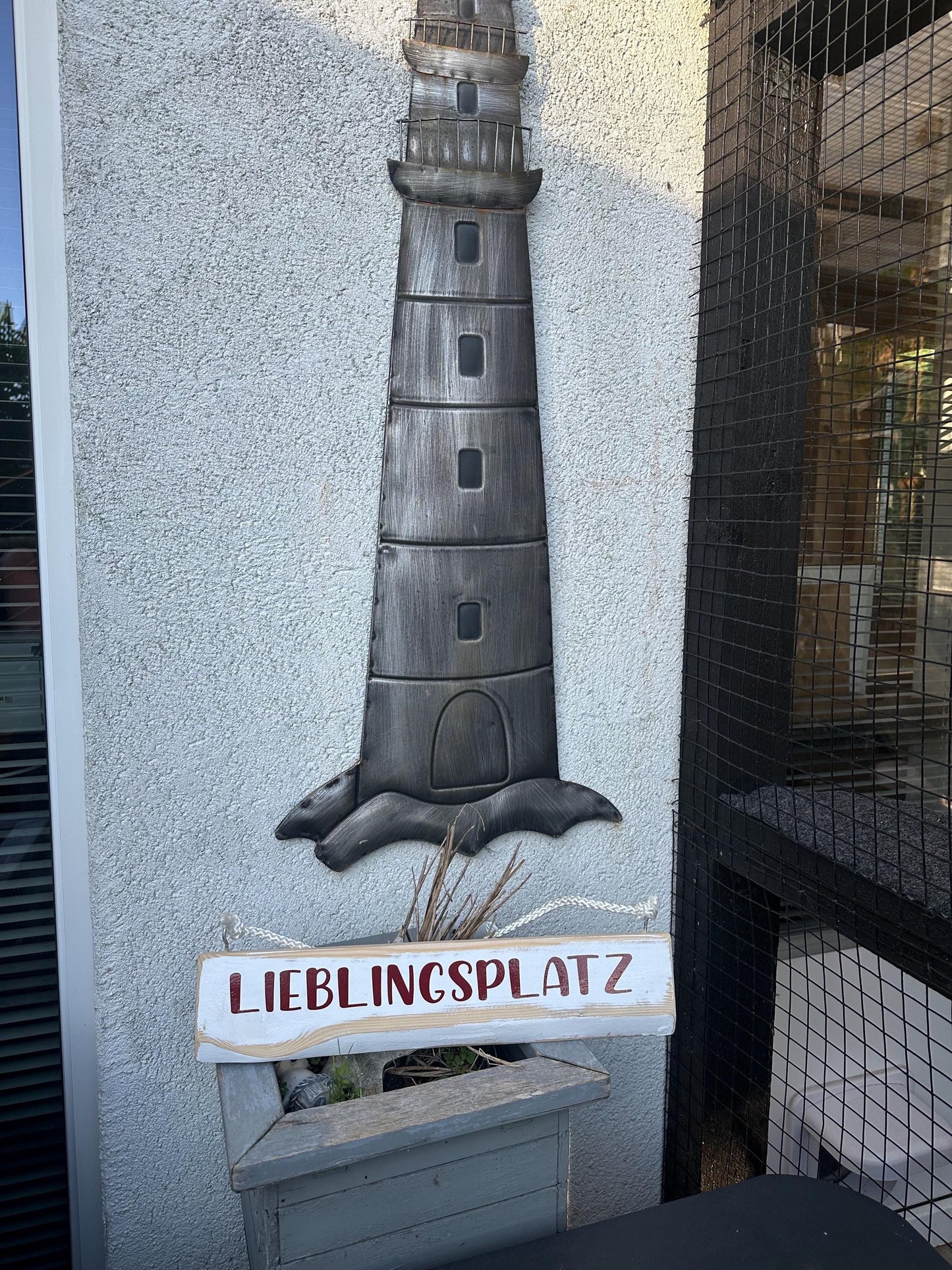 Lieblingsplatz Holzschild | Rustikales Wandschild Shabby Chic Deko | Handarbeit Schild Holz Natur Garten Terrasse Zuhause Geschenk