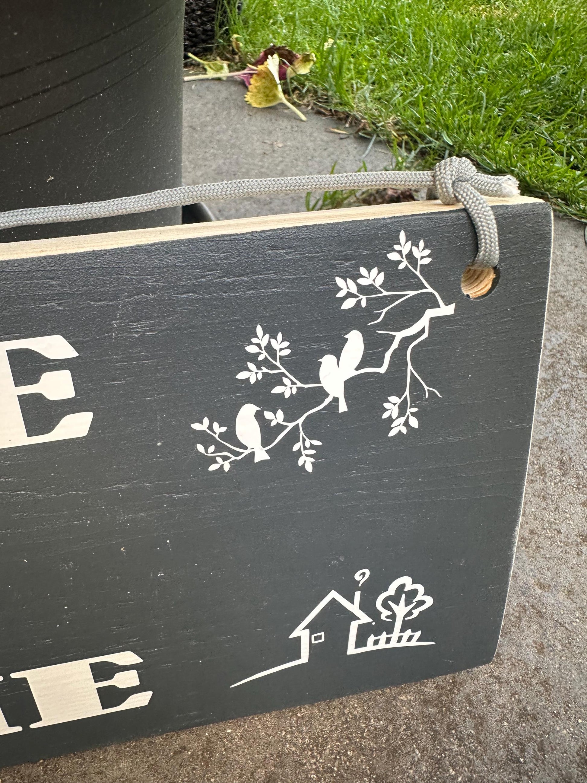 Home Sweet Home Holzschild | Rustikales Wandschild Shabby Chic | Handgemachtes Holz Deko-Schild für Zuhause, Garten & Eingangsbereich