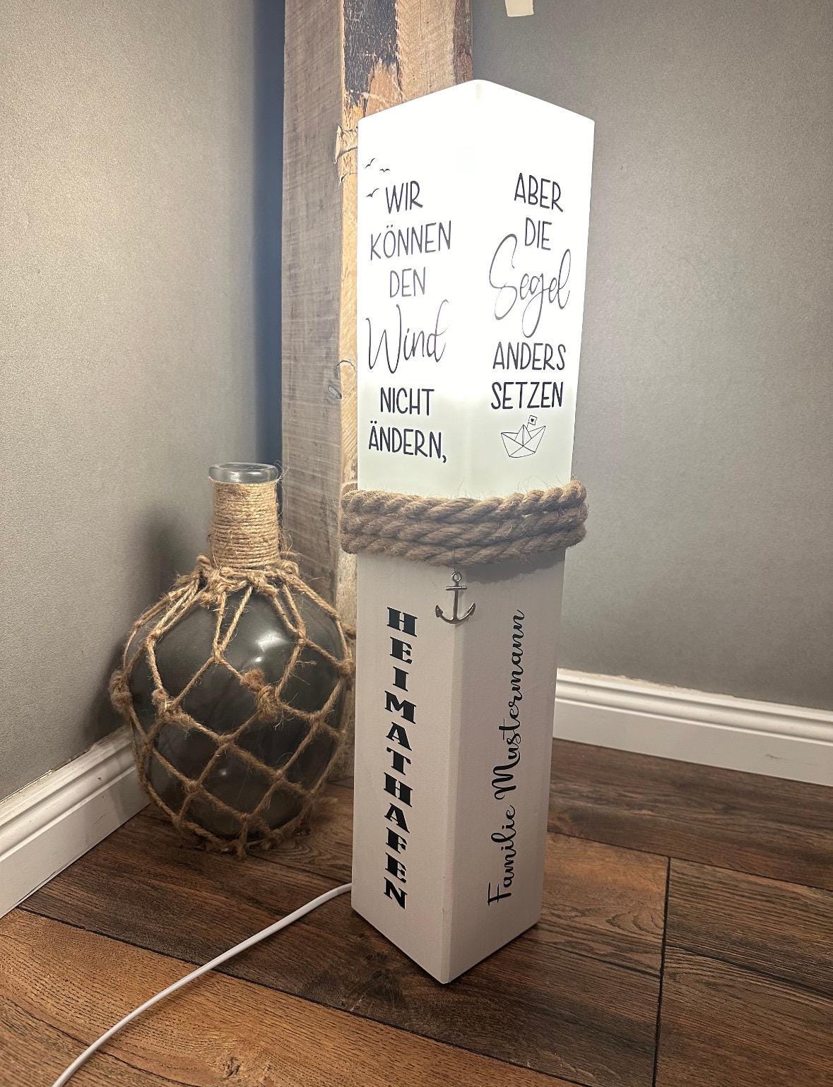 Custom Nautical Lamp Coastal Floor Lamp Sail Boat Night Light Anchor Lake Beachy Room Deco Seaside House Decor New Home Gift Maritime Gift