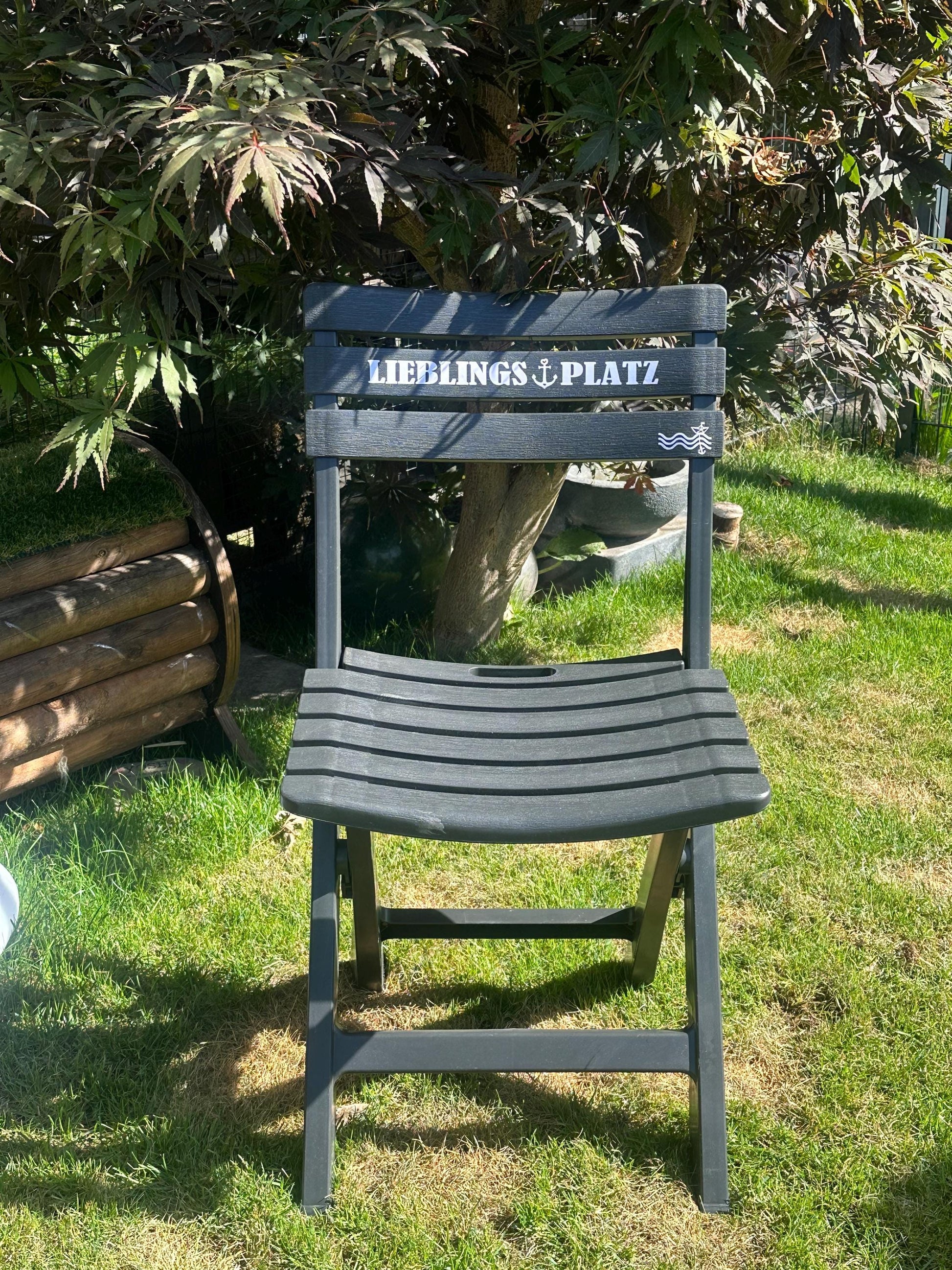 Personalisierter Nautischer Klappstuhl | Individuelle Eingang & Gartendeko | Handgemachtes Küsten Hochzeitsgeschenk | Einweihungsgeschenk