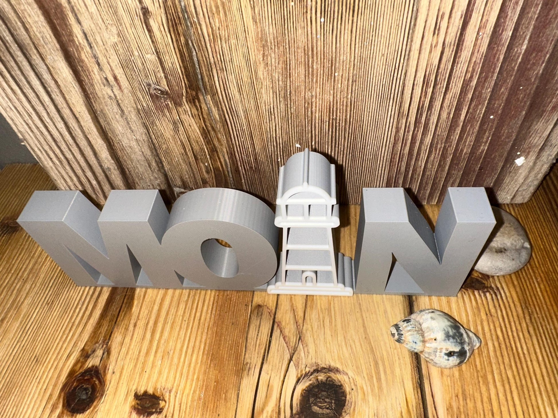 Moin 3D Druck Deko Schild – Küstendeko Holzschild mit Name oder Koordinaten | Geschenkidee für Zuhause, Garten & Weihnachten