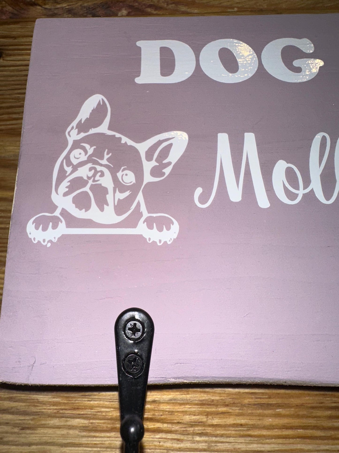 Leinenparkplatz personalisiert, Hundegarderobe, Geschenk für Hundeliebhaber, verschiedene Farben und Schriften