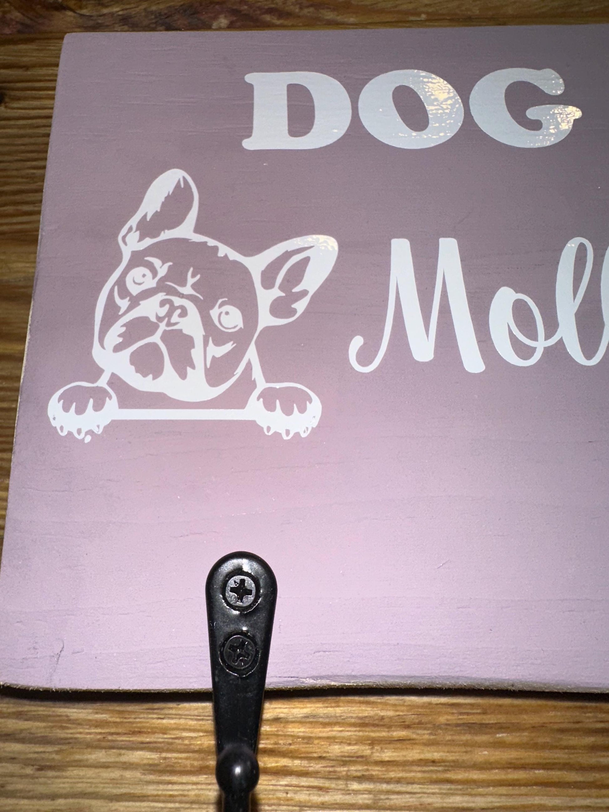 Leinenparkplatz personalisiert, Hundegarderobe, Geschenk für Hundeliebhaber, verschiedene Farben und Schriften