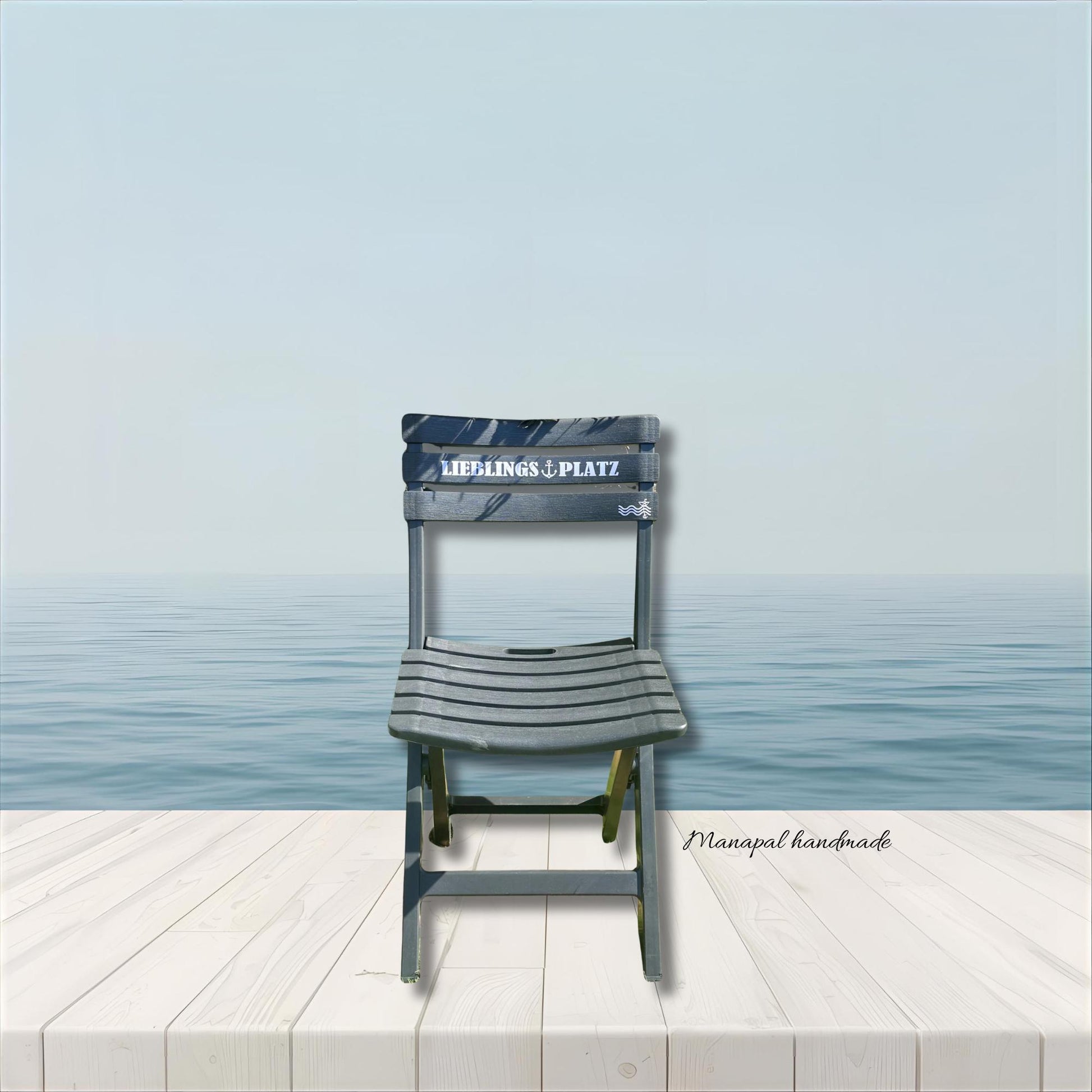 Personalisierter Nautischer Klappstuhl | Individuelle Eingang & Gartendeko | Handgemachtes Küsten Hochzeitsgeschenk | Einweihungsgeschenk
