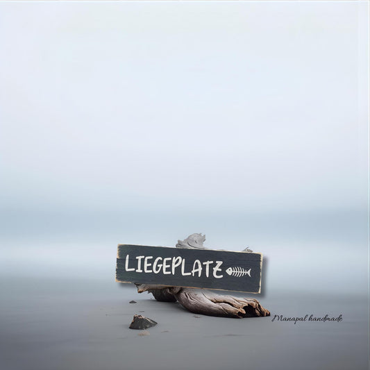 Liegeplatz Schild Holz | rustikales Wandschild 33×9 cm | maritimes Dekoschild shabby | handgemacht