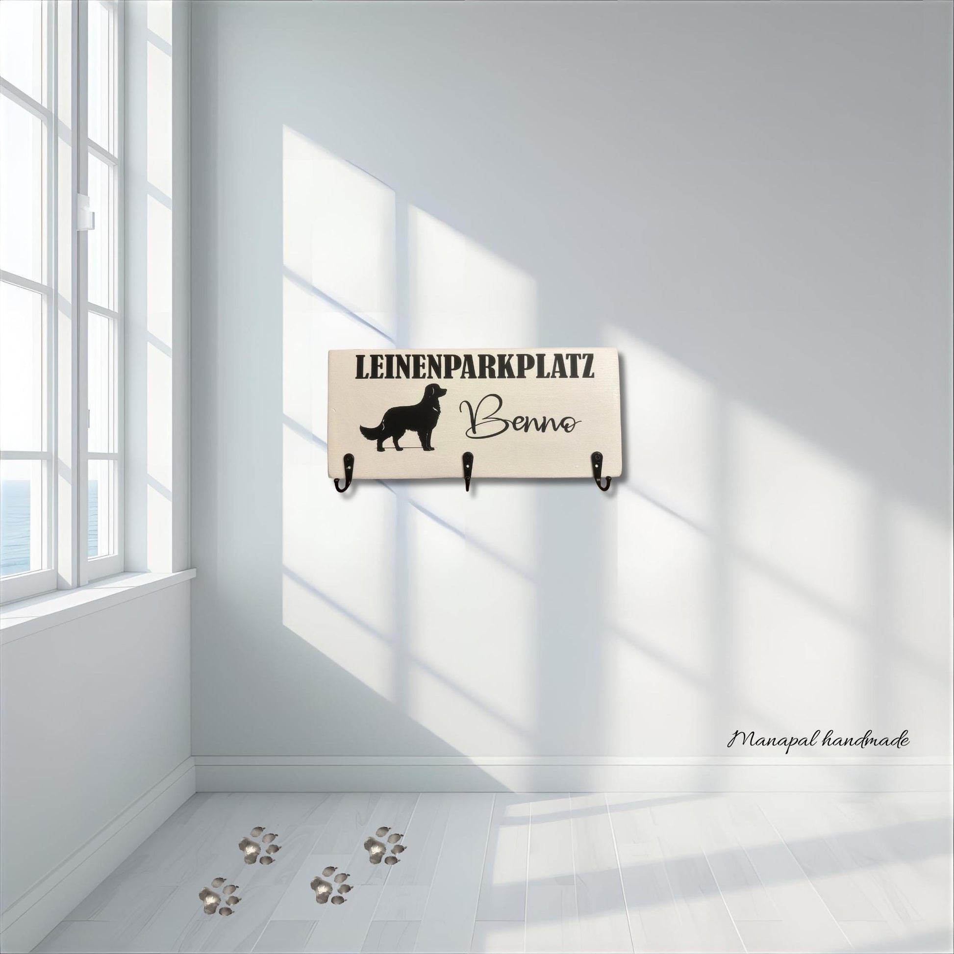 Leinenparkplatz personalisiert, Hundegarderobe, Geschenk für Hundeliebhaber, verschiedene Farben und Schriften