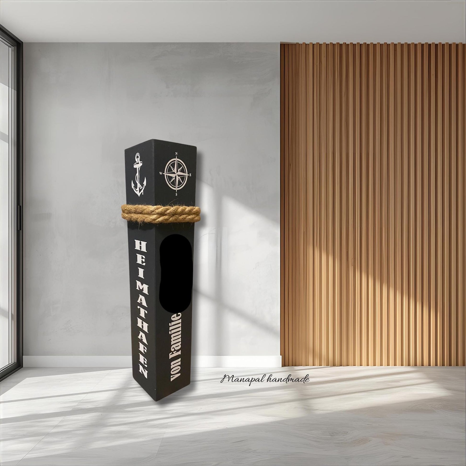 Personalized bollard with your name or desired text, different heights, individual home port favorite island coordinates wedding